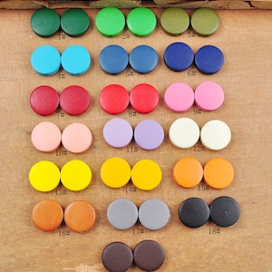 50 Geometric flat circle bead, 19 Colors Wood Beads Flat Round,Wood Spacer Beads ,Wood Disc Beads,15mm wood beads，wholesale,You Choose Color