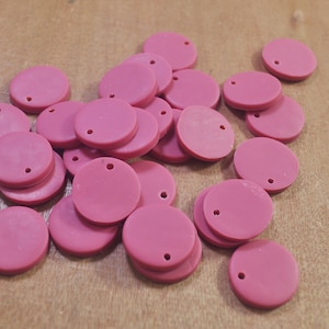10 Pieces Rose Round disk clay earrings Pendant, polymer clay,Polymer Clay Disc Beads, Polymer Clay for Earrings or Necklaces,18mm