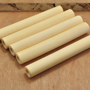 10pcs long wood tube beads,large wooden tube beads finding,cigarette shaped wood bead,unfinished wooden tube beads--10cm x 1.4cm.