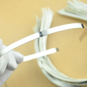 Silver Headbands,10pc 6mm silver plated Metal Headbands,Thin, with bent ends for best comfort,Wholesale,plain and simple.