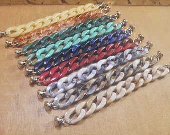 7.7” Marbled Plastic Shoe Chain，9 Colors,Shoe Chain Charms,DIY Shoe Decoration,Chain for Girls Adult Teens Women Charm Widgets Decoration