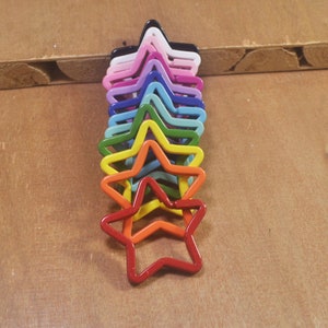 10,20,50Pcs Star key rings,Colorful key rings,Star Shaped Keyring,Split Ring,35mm