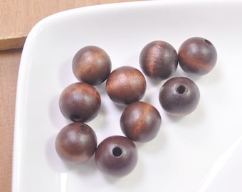 Wholesale 100pcs Deep Coffee Wood Beads,20mm round wooden bead,Painted wood bead,necklace bead,bracelet bead,wood craft -- FF31