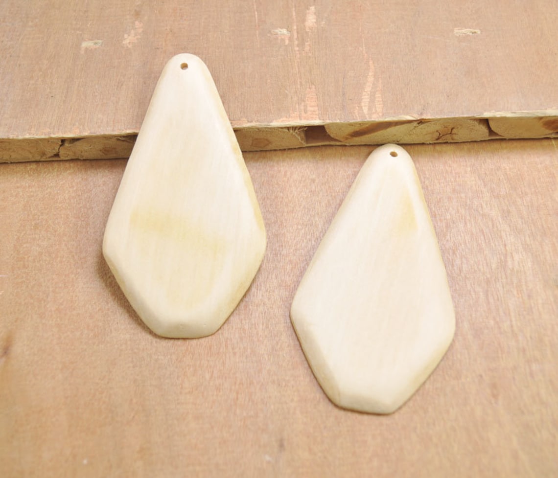 10pcs Wood Earring Accessorieslarge Teardrop Wooden Etsy