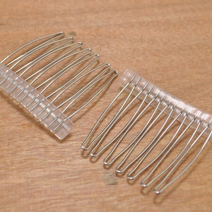 Silver Hair Combs,Wholesale Silver Tone 7 teeth (43x49mm)Metal hair comb,5pcs Wedding Bridal Accessory Veil Crafts DIY,Hair Accessories