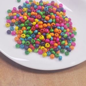 4x5mm 200pcs small Round Wooden Beads.Mixed Color wood beads.Natural Wood beads,beads craft,round beads for earrings,bracelet,necklace.