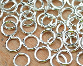 200 silverringar/6 mm försilvrade öppna hängringar/kedjelänkar/hängringsdetaljer i grossistledet.