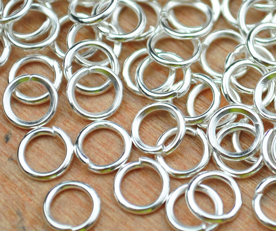 200 Silver Jump Rings/6mm Silver Plated Open Jumpring/chain Etsy