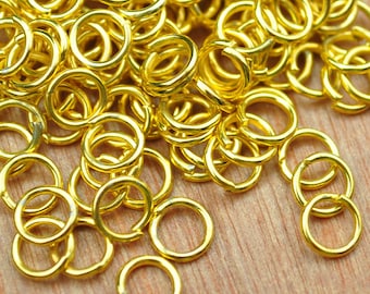 Gold Jump Rings/Chain Links 0.9mmx6mm Gold Tone Metal Open Jumpring Jewelry Findings Craft Supplies 200pcs