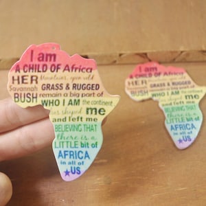 6 unids DIY pendientes de madera, pendientes de madera africana, pendientes de mapa africano, pendientes de madera de mapa de Africa, pendientes de mapa, joyería étnica-78x61mm-FF466 #