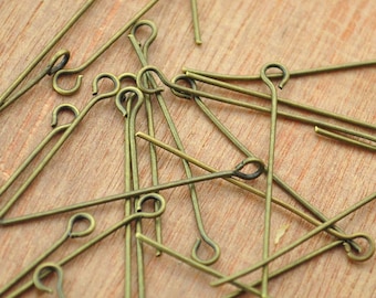 200 stuks oogspelden, antiek bronzen oogspelden sieraden maken instellingen 30 mm, metalen oogspeld, bronzen oogspelden.