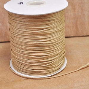 20meter 1.5mm khaki Waxed Cord,Round Woven Cord,Wax Rope,String,Polyester wax cord,DIY bracelet necklace material -- 160#