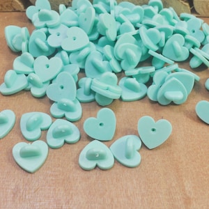 20Pcs Mint Heart Rubber pin back, Rubber Pin Backs for Hat Pins,rubberback, rubber pinback, pin back, pin upgrade, pin lock