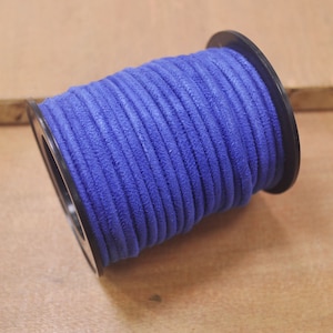 New!Round Cord,10Yards 3mm Royal Blue Faux Suede Cord Leather Lace Beading Necklace Making String Bracelet,Vegan Suede Cord-22#