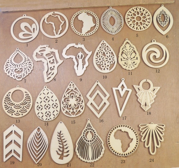 20 Pieces Wood Flower PendantsDIYblank unfinished wooden Etsy