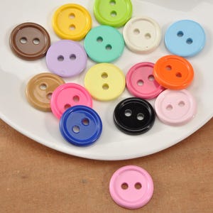 10Pcs-100Pcs Acrylic Buttons,Colorful Button,25mm Circle Buttons, dress making, sewing craft