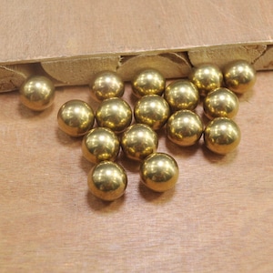 20pcs 12mm Raw Brass round ball beads,Without Holes.Brass Hallow Bead,
