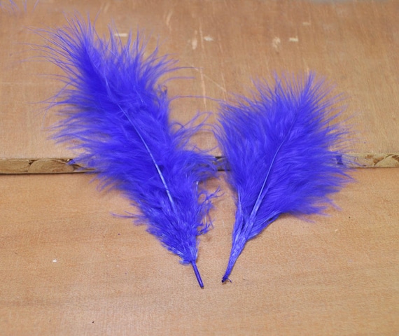 50pcs Feathers,turkey Feathers,sapphire Blue Feathers,fluffy Feathers,bulk,natural  Feathers,wholesale Feathers 13cm 18cm Long 