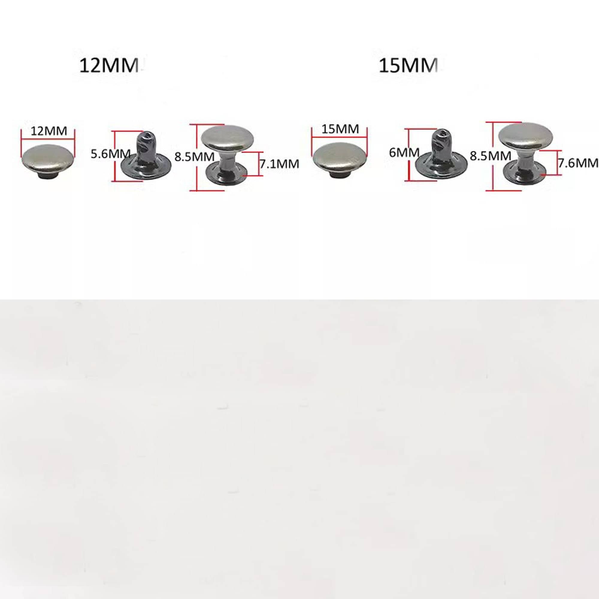 100pcs Silver/gunblack/bronze/gold Color Single Cap Rivets Round ...