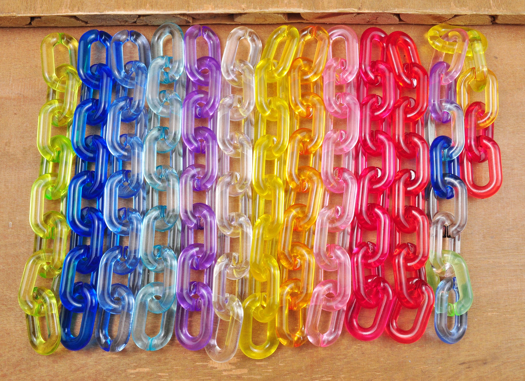 Big Mixed Clear Oval Cable Chunky Chain Links,plastic Open Chain