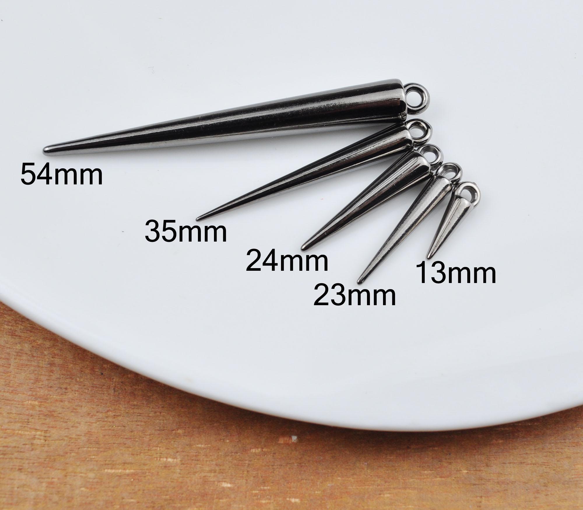 小物 IIIMIII Iron Spike Key Charm Spike Charms,50pcs Set,13mm/23mm/24mm/35mm/54mm Spikes Pendant,gun