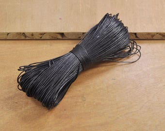 100 yards Black Waxed Cotton Cord,1mm Macrame Cord,Nacklace and Bracelet Cord,Beading String Cord,diy cord -- FF32