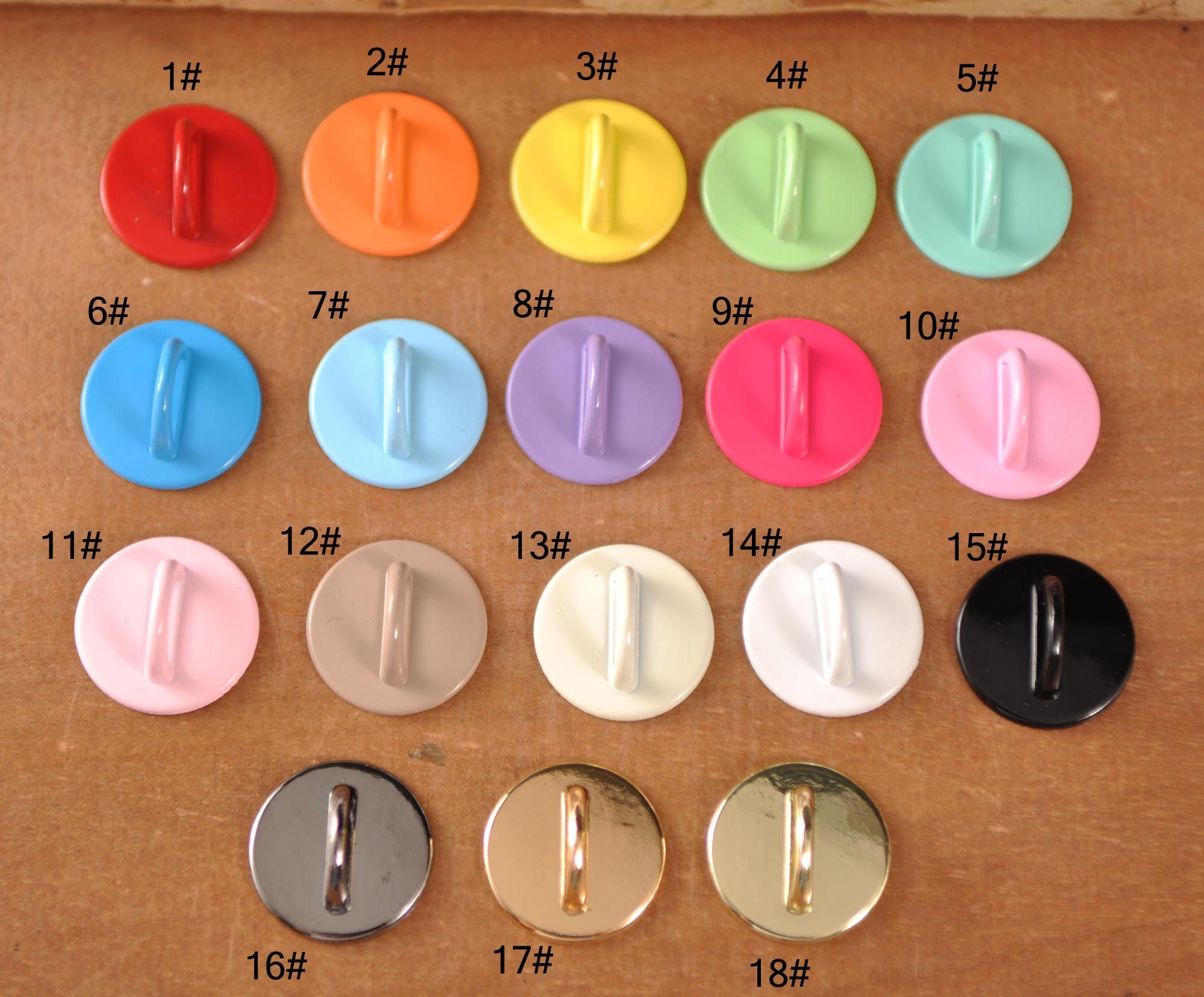 19 Colors Round Charm Hook With Ring,1-100pcs Metal Heart Keychain Clip ...