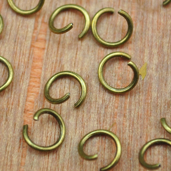 Antique Bronze Jump Rings,200 pcs 6x0.8mm Nickel Free bronze Jump Rings,Round Jumprings,Bronze open jumpring,chain connectors..