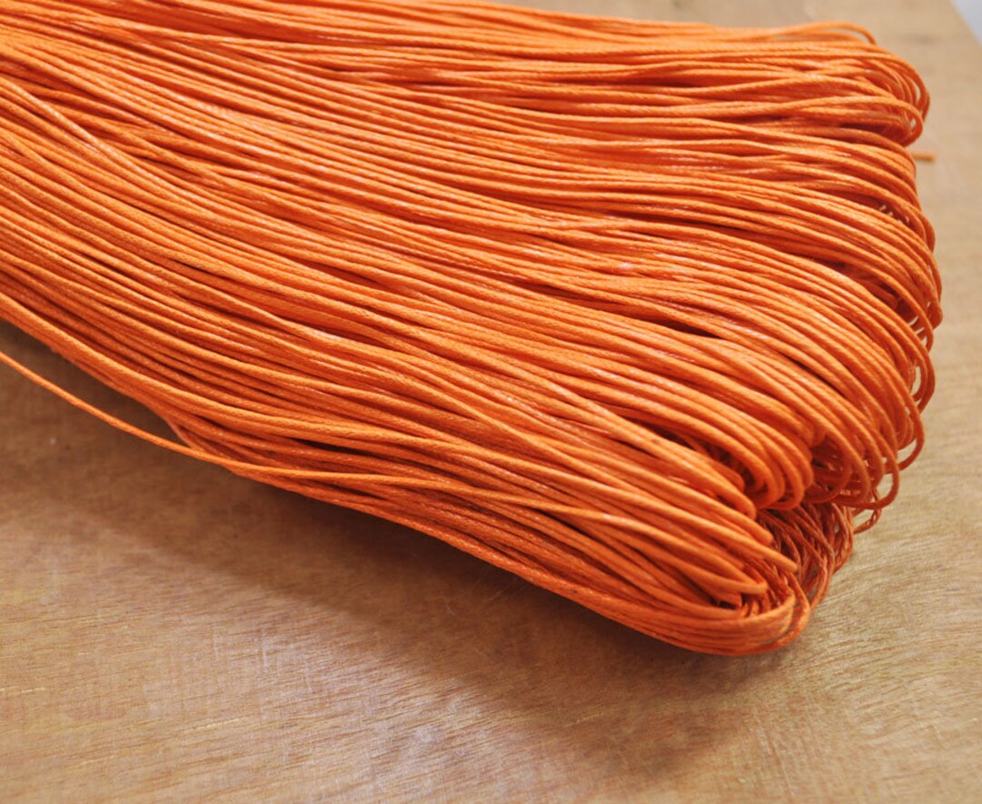 20 Yards /50 Yards Orange Waxed Cotton Cord,1mm Macrame Cord,nacklace ...