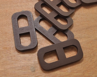 10pcs small Wood Buckle,Wood Buckle rectangle Button,Wood Belt Buckles,brown rectangle button or bag buckle 50mm.