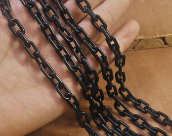 Plastic Chain , 13mm Black Acrylic or Plastic Chain,15 inch length,Mask necklace，Eyeglass Chain - 3 pcs set