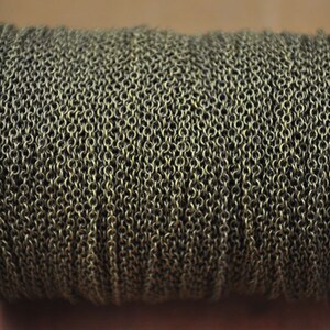 Bronze Chain,32ft(10meters) Bronze plated Brass round cable chain--2X1.5mm,finished Round Metal Cable Link Chains.