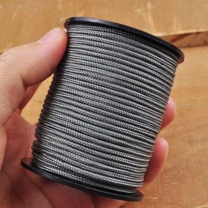 30/50/100 Yards,2mm Elephant Gray Nylon Cords/Ropes/Strings,Nylon Braided Cord for Jewelry Crafts/HomeDecor/Wrapping Gifts etc