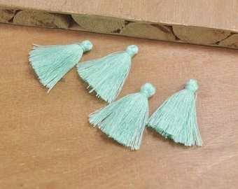 30Pcs Mini Tassel,3cm Cotton Tassels/Tiny Short Tassel/Aqua Mini Cotton Tassel/Handmade Cotton Thread Tassel/Teassel Pendant/Craft Tassel
