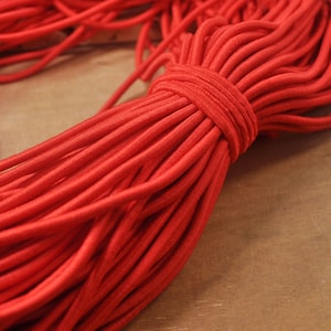 5 meters 4mm Elastic Cord,Red Round Elastic rope,Stretch Drawstring,stretch cord,Elastic Rope Supply,Nylon Exterior Rubber Interior