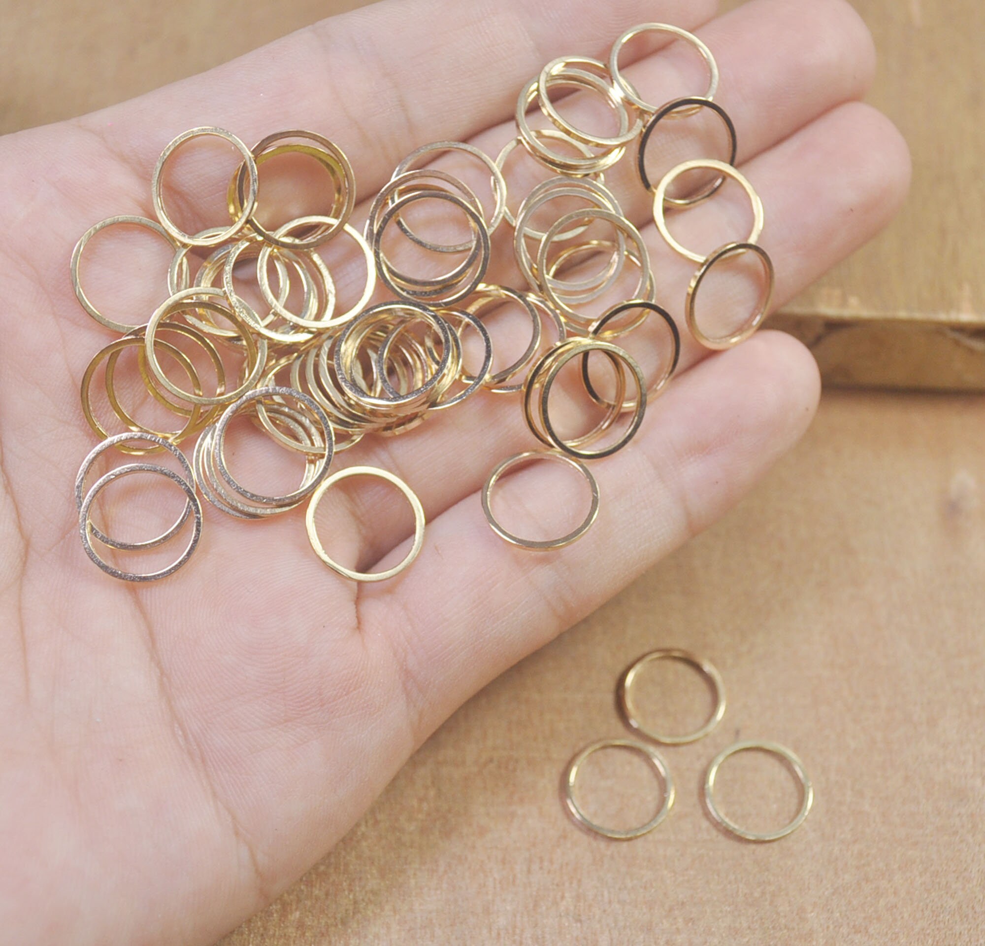14k Gold Filled Twisted Open Jump Rings for Jewelry Making, 60Pcs  6mm/8mm/10mm Textured Gold Filled Jump Rings for Jewelry Making(Gold )  Golden -01 