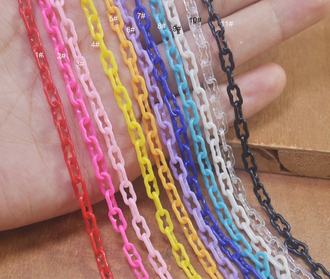 2-50pieces 4.5mm Plastic Chain for Craft, 16 Inch Plastic Chain ...