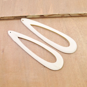 10Pcs Natural Wood Drop, Unfinished Hollow out Wooden Pendants, Large Wooden Teardrop for Earrings or Necklaces, wood supplies--118x33mm