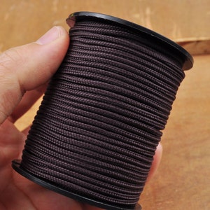 30/50/100 Yards,2mm Coffee Nylon Cords/Ropes/Strings,Nylon Braided Cord for Jewelry Crafts/HomeDecor/Wrapping Gifts etc