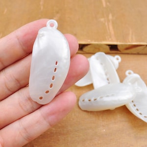 20 Stück Acrylohrring Versorgung Charms Abalone Muschel Form Anhänger Ohrring Stecker Zubehör, Schmuck liefern 53x23mm