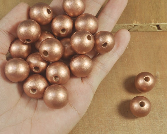 100pcs/200pcs Wooden Beads For Crafts, Large Hole Beads For