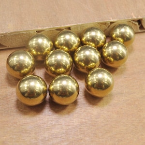 10pcs 18mm Raw Brass round ball beads,Without Holes.Brass Hallow Bead,