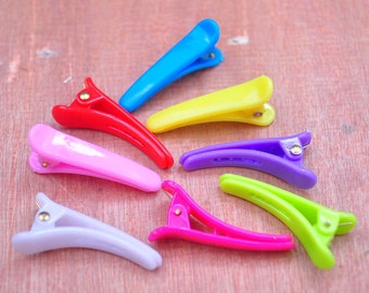 Candy Plastic Hair Clips--50PCS Plastic small alligator hair clip Assorted,DIY Accessory Kids Hair Clips,35x8mm