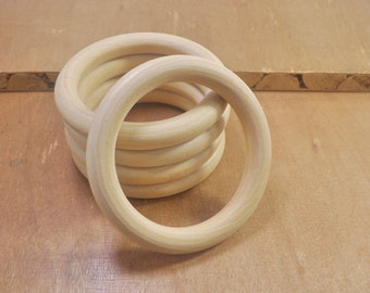 20Pcs Round Unfinished Natural Wood Ring Circle,Macrame ring,wood beads,wooden craft supplies,80mm