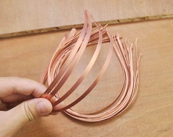10pcs 5mm copper headbands,metal headband, plain headband, hair hoop,metal band, hair band, plain tiara,bent end headband,Wholesale headband
