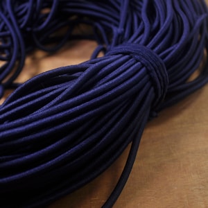 5 meters 4mm Elastic Cord,Navy blue Round Elastic rope,Stretch Drawstring,stretch cord,Elastic Rope Supply,Nylon Exterior Rubber Interior