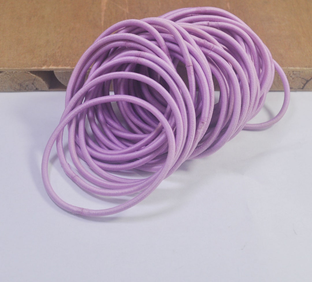 DIY Hair Elastics,50pcs or 100pcs Elastic Cord,violet Hair Elastic Cord