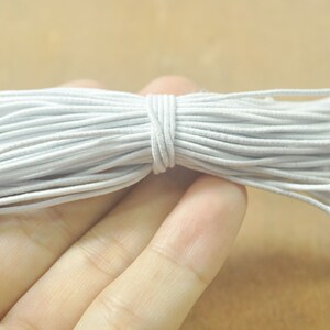 50/100yards White Elastic Cord,1mm Nylon Coated Round Elastic Cord Stretch Beading Mala String,Stretch Drawstring,Stretch Cord
