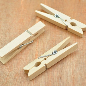 20pcs Natural wooden clips,unfinished wood clips,cloth clip,Clothespins Natural Wood ,photo clips, Small Wooden Clothes Pins,59x9mm
