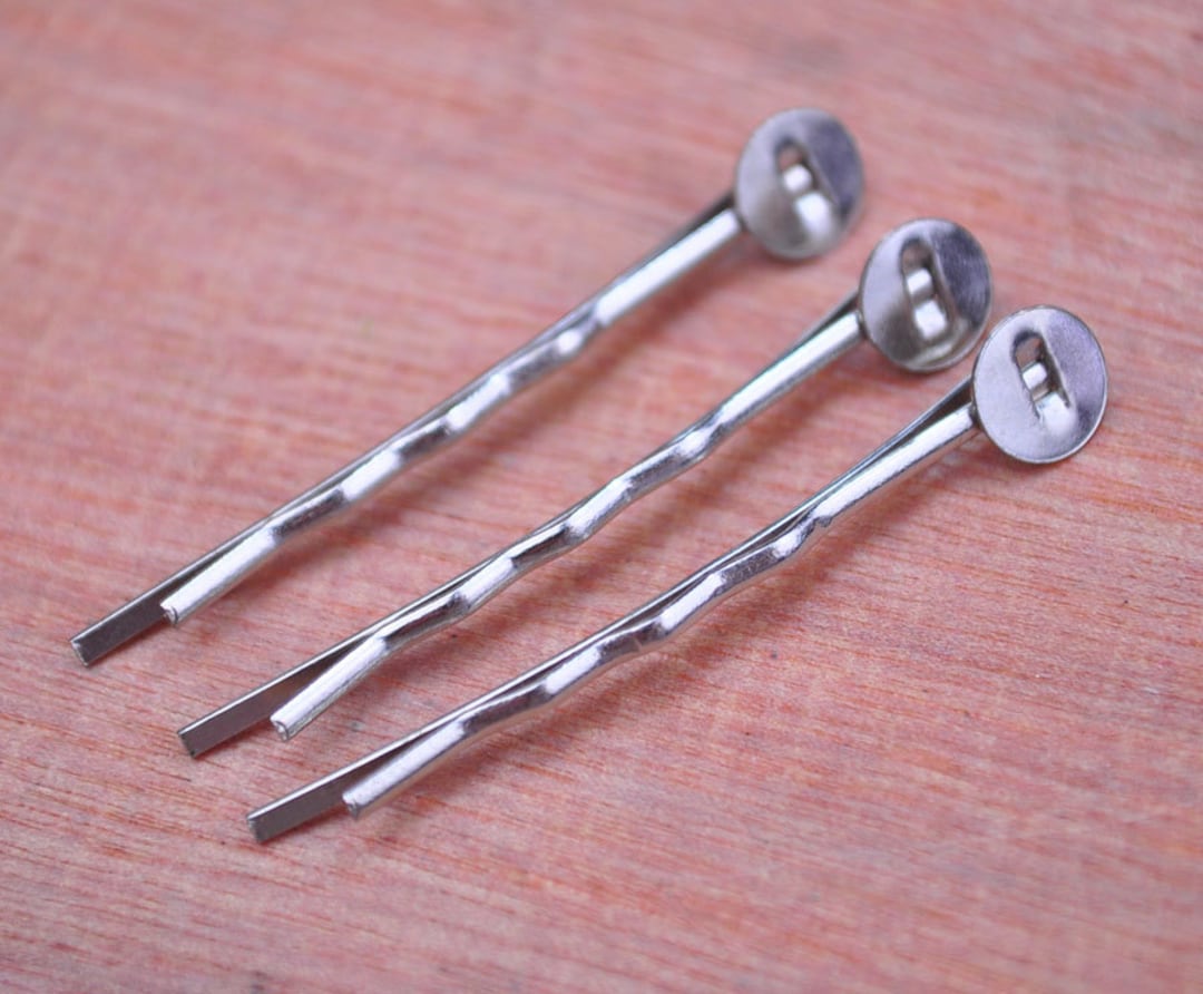 Silver Bobby Pin,wholesale Lot 100pcs Silver Metal Bobby Pins With 7mm